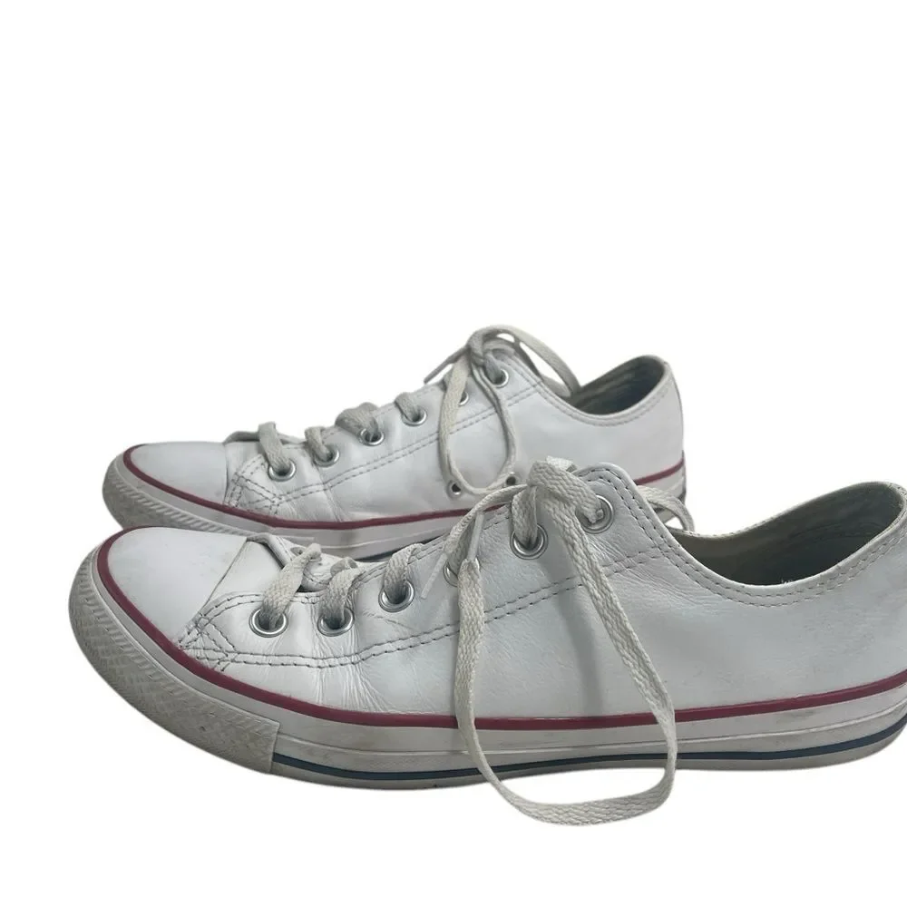 CONVERSE ALL STAR WHITE LEATHER SNEAKER MEN 7.5 WOMEN'S 9.5